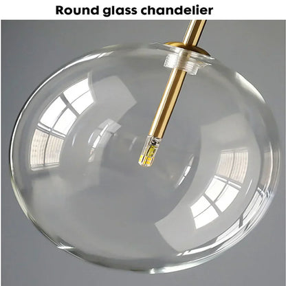 Decorbites™ Klares Glas-Chandelier-Pendant-Lampe Vintage Nordisch Glasball-Hängeleuchte