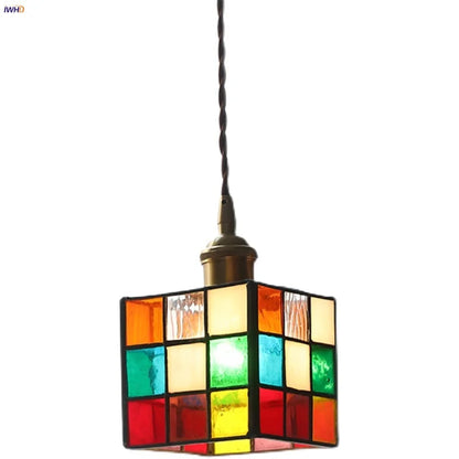 Decorbites™ Bunte LED-Glas-Hängeleuchte, Moderne Nordische Würfel-Hanglampe
