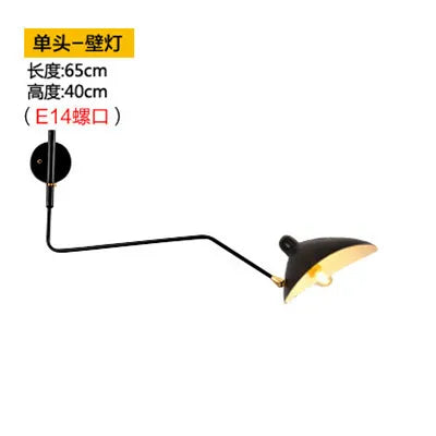 Decorbites™ Dawn-Spinnen-Serge-Mouille-LED-Wandleuchte mit verstellbarem Schwanenhalsarm