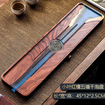 DecorBites™ Handmade Wood Resin Tea Tray | Bubble Tea Table Home Kung Fu Set
