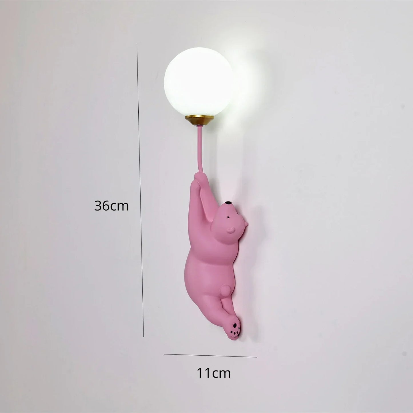 DecorBites™ Kids Bear Moon Wall Lamp | 3D Printed Bedroom Interior Light