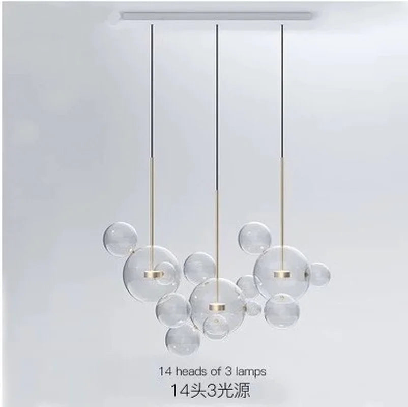 Decorbites™ Glasleuchter: Nordisch-italienische LED-Hängeleuchte für Wohn- und Esszimmer