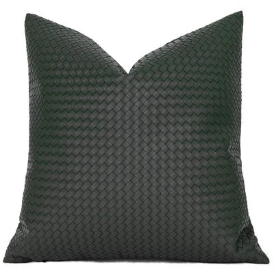 DecorBites™ Geometric Faux Leather Throw Pillow Cover - Modern Luxury Pillowcase