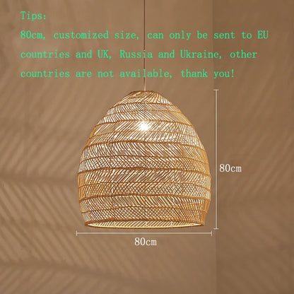 Handmade Chinese Style Rattan Pendant Light