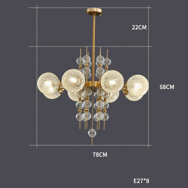 Decorbites™ Gold Chrom Blasen-Deckenleuchter: 2025-Trends Hängelampen für das Wohnzimmer