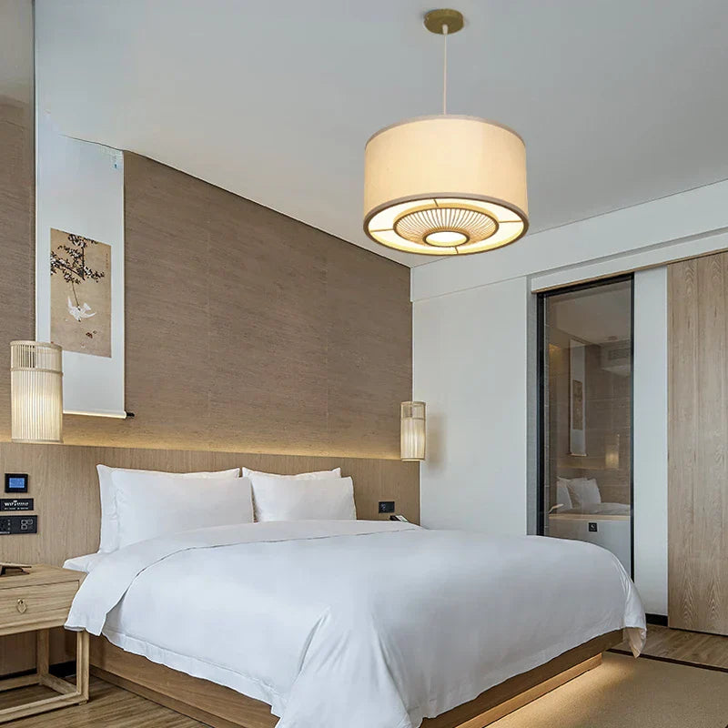 Decorbites™ Japanische Bambus-Hängeleuchte für Wohnzimmer, Esszimmer, Schlafzimmer – Ikone des ruhigen Stils