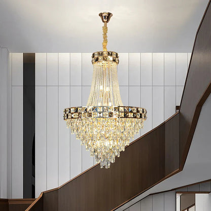Decorbites™ Kristall-Leuchter: Intelligente Dimmbare Duplex-Villa-Pendelleuchte für Luxus-Wohnzimmer