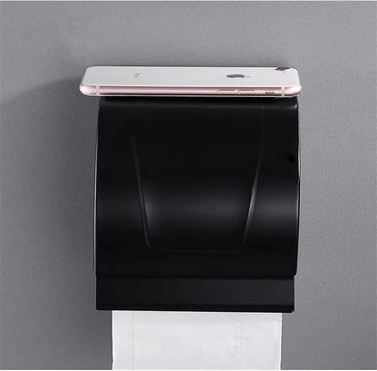 Decorbites™ Schwarzer Geätzter Aluminium-Bad-Toilettenpapierhalter Toilettenpapierrollenhalter