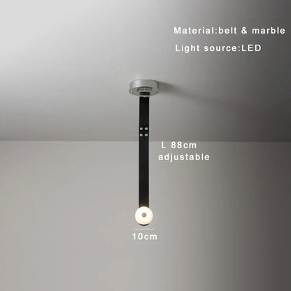 Decorbites™ Leder-Marmor-Hängeleuchte Luxuriöses dimmbares Armatur Einfache Installation Schlafzimmer Wohnzimmer Lampe