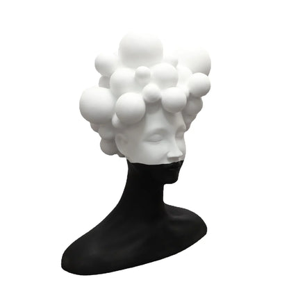 DecorBites™ Abstract Woman Figurine Resin Sculpture Home Decor Human Head Statue
