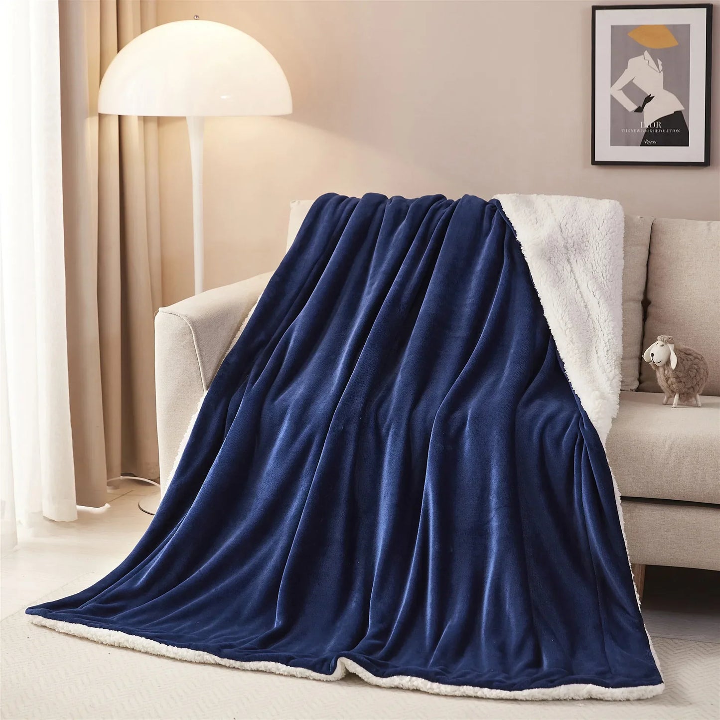 Decorbites™ Kuscheliges Sherpa-Zwillingsdecke: Super weiches Fleece & Samt-Plüsch umkehrbar warme Winter-Bettdecke