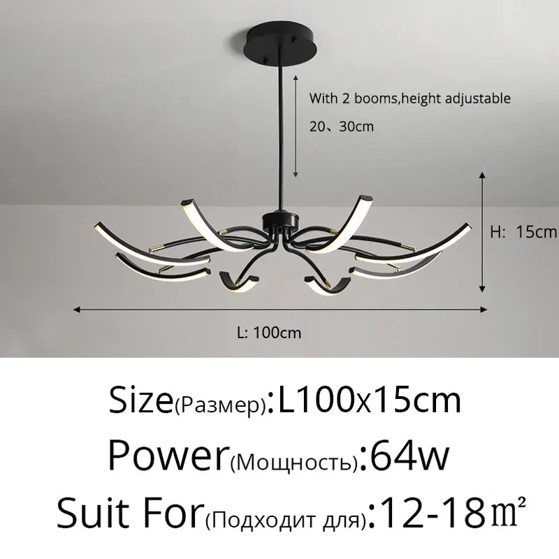 LED Bedroom Study Chandelier