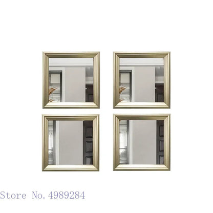 Decorbites™ Goldener Rahmen Quadratischer Spiegel Wanddekoration Kombination