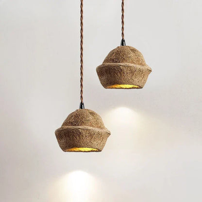 Decorbites™ Frucht-Schalen-Nachttisch-Hängeleuchte, Retro Wabi-Sabi-Stil für Ferienwohnung & Tresen