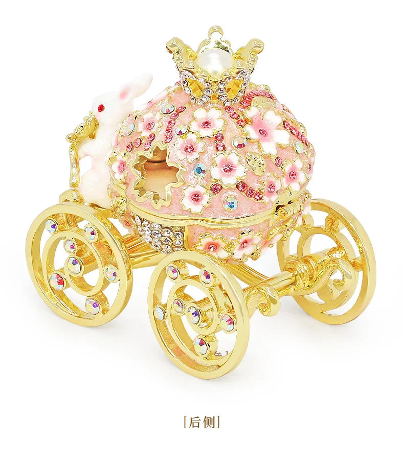 Decorbites™ Emaille-Tierfiguren-Schmuckschatulle | Sammlerstück für Eheringe & Wohnaccessoire