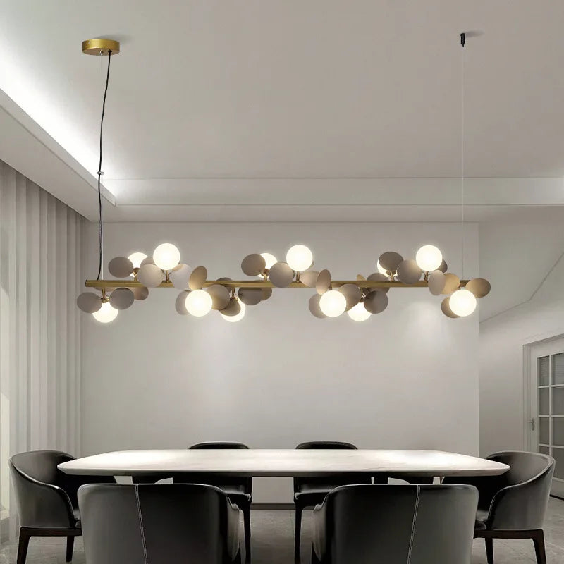 Decorbites™ Goldenes Metall G9 LED Anhänger-Kronleuchter mit Acryl-Blumen-Dekor