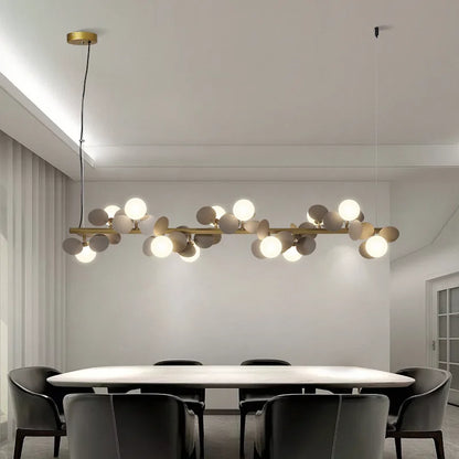 Decorbites™ Goldenes Metall G9 LED Anhänger-Kronleuchter mit Acryl-Blumen-Dekor