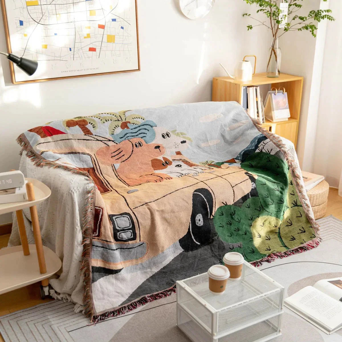 Decorbites™ Gestrickte Gobelin-Sofadecke - Leicht luxuriöse Dekorationsdecke für das Wohnzimmer, Nickerchen-Bettüberwurf, Picknick, Campingmatte