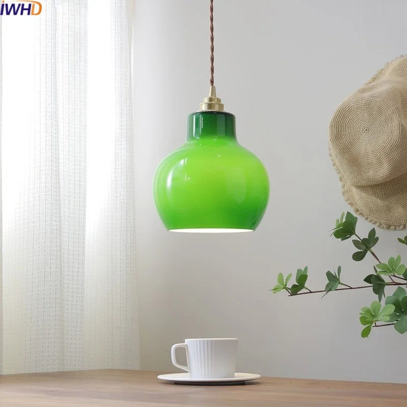 Decorbites™ Grüne Glas-LED-Pendantleuchten Moderne Hängelampe Heimdekoration