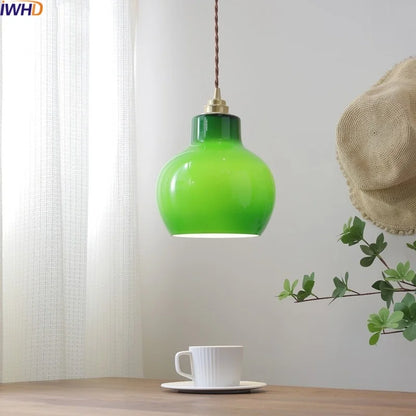 Decorbites™ Grüne Glas-LED-Pendantleuchten Moderne Hängelampe Heimdekoration