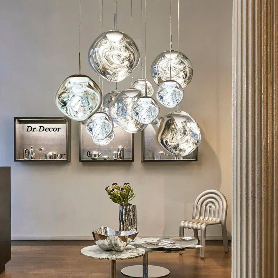 Decorbites™ Lava-Glas-LED-Kronleuchter-Hängeleuchte Moderne Innen-Hängelampe für die Hausdekoration