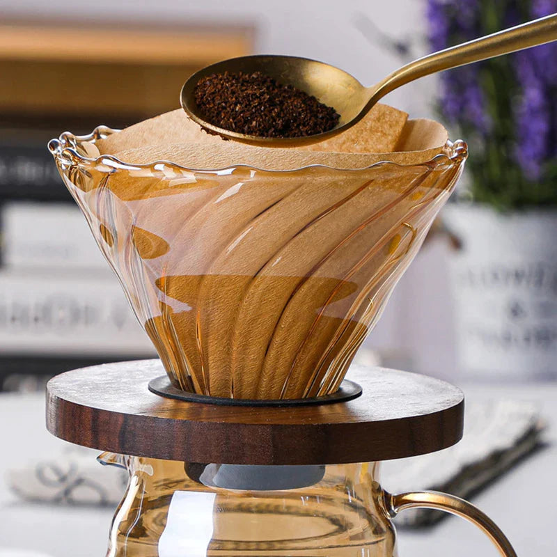 Decorbites™ Glas-Perkolator-Kaffeekanne mit wiederverwendbarem Filter – Kaffeuzubehör