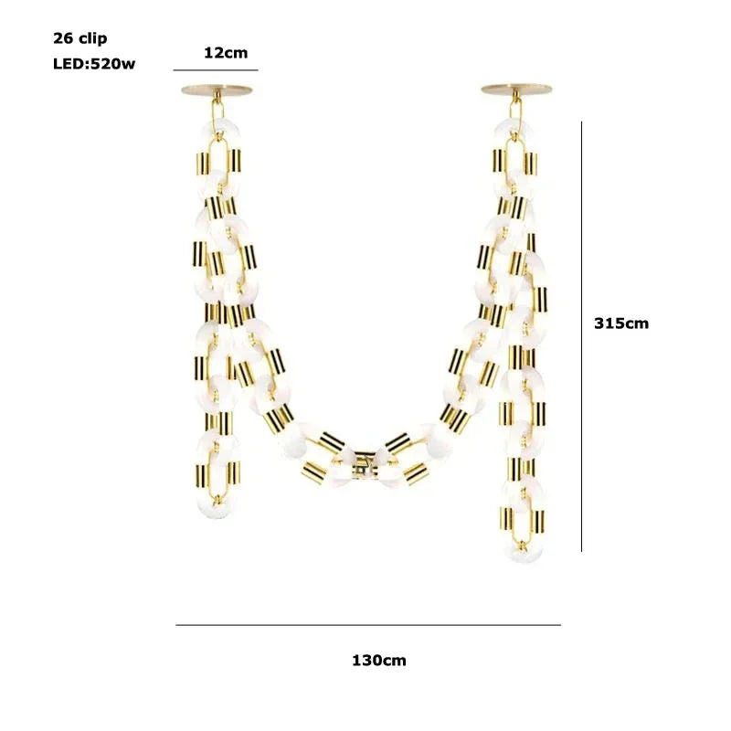 Decorbites™ Kristall-Goldkette-Hängelampe Deckenleuchte für die Hausdekoration
