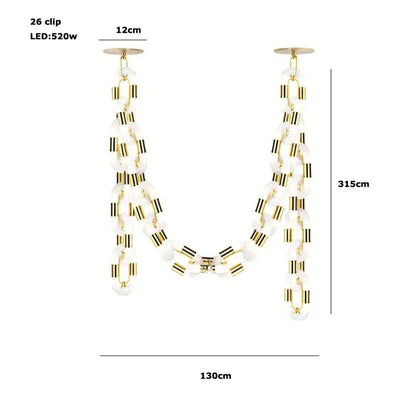 Decorbites™ Kristall-Goldkette-Hängelampe Deckenleuchte für die Hausdekoration