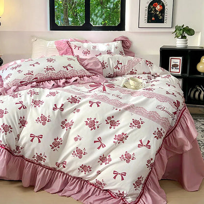 Decorbites™ Spitzensetziges Gedrucktes Bettbezugsset – Elegante, Gemütliche Bettwäsche für Einzel- und Doppelbetten