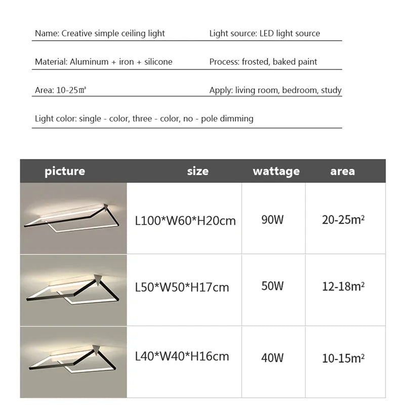 DecorBites™ Geometric LED Ceiling Lights for Stylish Home Lighting