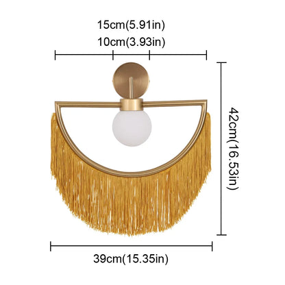 Decorbites™ Bunte Quasten-Glasball-Hängeleuchte für Boho-Minimalistischen Stil im Schlafzimmer & Restaurant