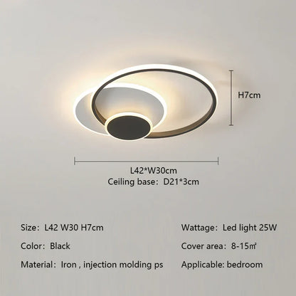 Decorbites™ Kreise LED Deckenleuchten Modernes Minimalismus Dimmbare Schlafzimmerlampenarmaturen