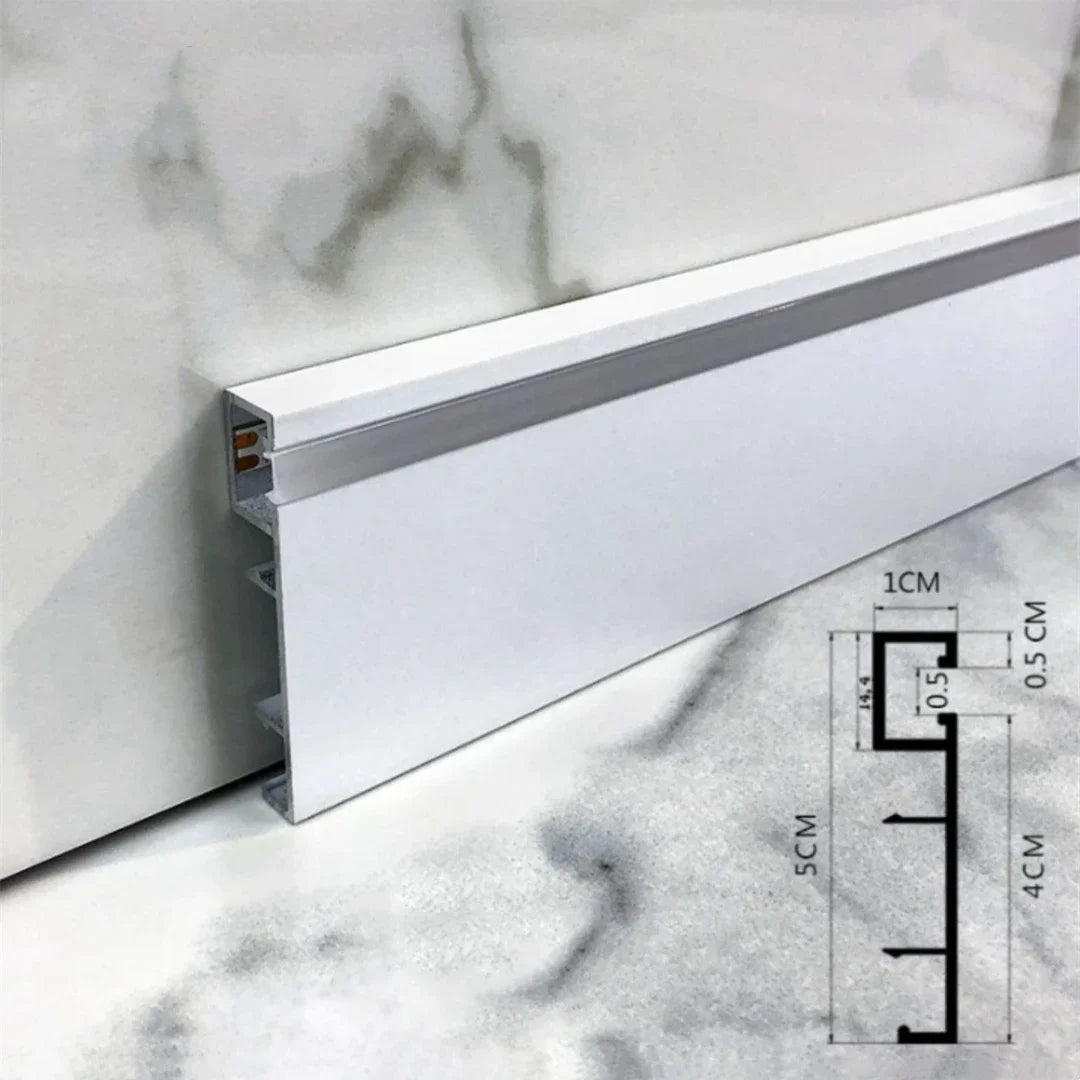 Decorbites™ LED Aluminium-Profil Sockelleiste 1M/2M Lineares Leuchtensystem für Oberflächenmontage an Sockelleisten