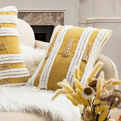 DecorBites™ Geometric Tufted Plush Cushion Cover for Stylish Home Decor
