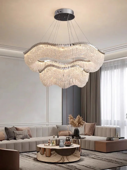 Decorbites™ Kristallperlen-Kronleuchter LED-Lichter für modernes luxuriöses Wohnraumausstattung & Schlafzimmer
