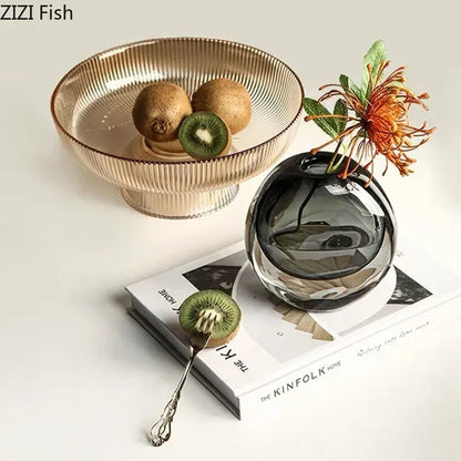 Decorbites™ Elegante 2-Farben-Glasvase mit Kunstblumen für modernes Wohnraumausstattung