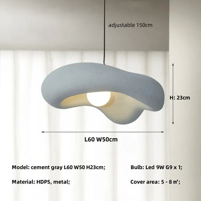 DecorBites™ Creamy Style Resin Pendant Light, G9 LED, Dining Room & Kitchen Island Decor