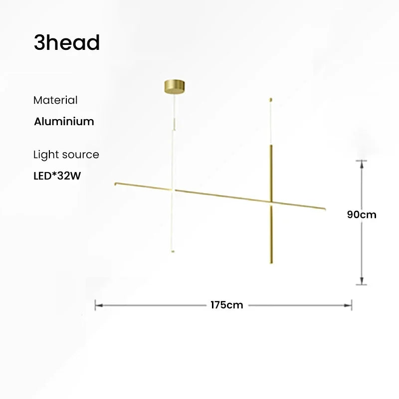 Italian Linear Ceiling Chandelier