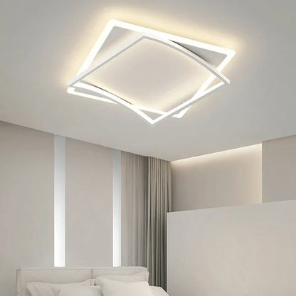 DecorBites™ Geometric Square LED Ceiling Light with Remote Control for Study Living Room Bedroom