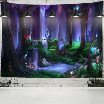 DecorBites™ Dinosaur Age Tapestry Wall Hanging Abstract Art Animal Psychedelic Mystery Tapiz