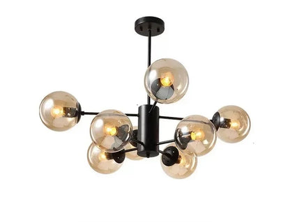 DecorBites™ Adjustable Ball Glass Lustre Chandelier for Living, Dining, Bedroom Lighting
