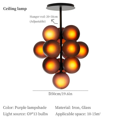 Decorbites™ Trauben-Kronleuchter: Moderne Glasball-Pendantlampe für Wohnzimmer und Schlafzimmer