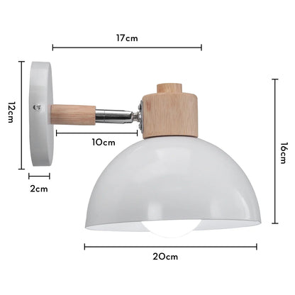 DecorBites™ Industrial LED Wall Sconce Iron Bedside Lamp Retro Loft Indoor Lighting