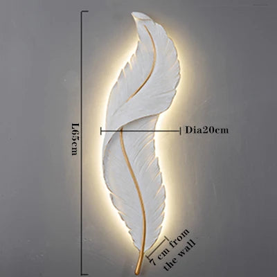 White Feather Wall Sconces