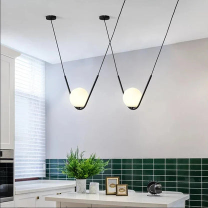 Decorbites™ Golden Black Perle Trio Anhänger - Metall G9 LED Linearer Esstischleuchte