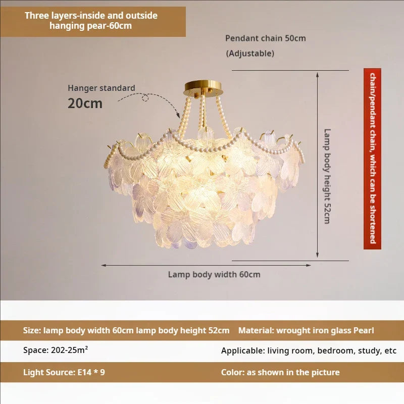 Decorbites™ Blattloser Kristall-Lüster: Moderne französische Beleuchtung für Wohnzimmer und Schlafzimmer