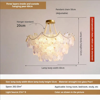 Decorbites™ Blattloser Kristall-Lüster: Moderne französische Beleuchtung für Wohnzimmer und Schlafzimmer