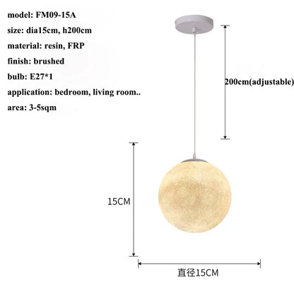 Decorbites™ Sahne-Mond LED-Hängeleuchter: Moderne Beleuchtung für Wohnzimmer, Küche und Schlafzimmer