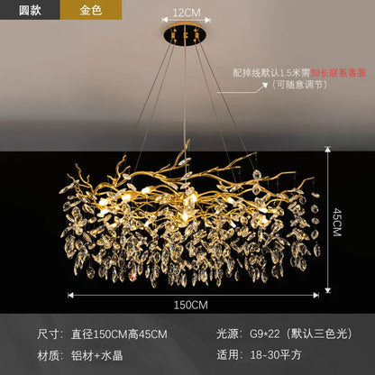 Decorbites™ Goldener Ast LED Deckenleuchter Moderner Wohnzimmer Pendelleuchte