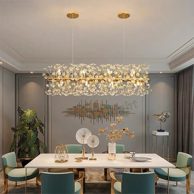Decorbites™ Gold-Kristall-Leuchter: Luxuriöse LED-Hängeleuchte für Wohn- und Esszimmer